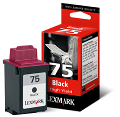 Lexmark 12A1975 (Lexmark #75) Black OEM Inkjet Cartridge