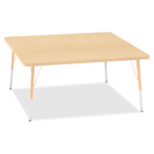 Jonti-Craft Adult Hgt Maple Top/Edge Square Table