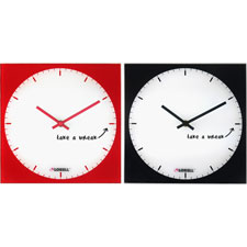 Lorell Write-and-wipe Magnetic Glass Clock
