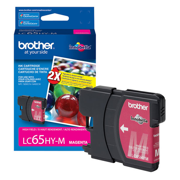 Brother LC-65HYM Magenta OEM High Yield Inkjet Cartridge