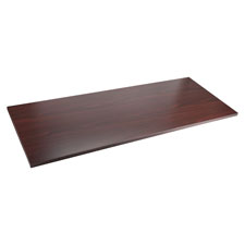 Lorell Workstation Straight Edge Mahogany Tabletop