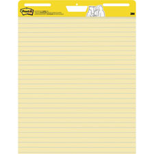3M Post-it Faint Rule Yellow Paper Easel Pads