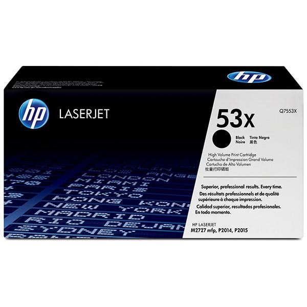 HP Q7553X (HP 53X) Black OEM Toner Cartridge