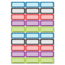 Ashley Prod. Dry Erase Dotted Nameplate Magnets