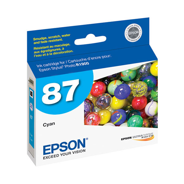 Epson T087220 (Epson 87) Cyan OEM Inkjet Cartridge