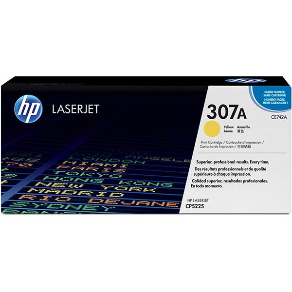 HP CE742A (HP 307A) Yellow OEM Laser Toner Cartridge