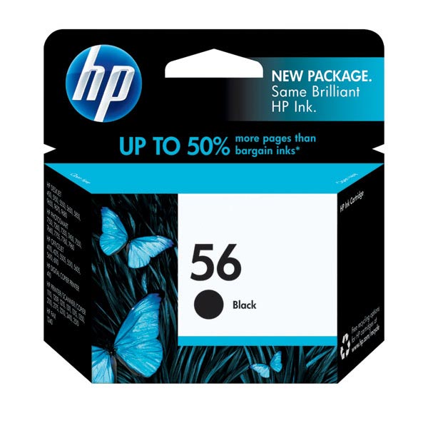 HP C6656AN (HP 56) Black OEM Inkjet Cartridge