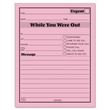Adams While You Were Out Message Pad