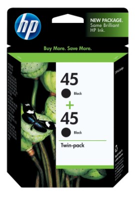 HP C6650FN (HP 45) Black OEM Inkjet Cartridge (2 pk)