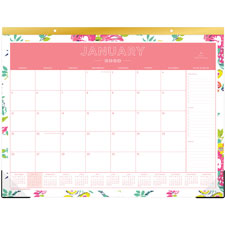 Blue Sky Day Designer Floral Desk Pad