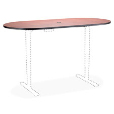 Safco Electric Table Cherry Racetrack Tabletop