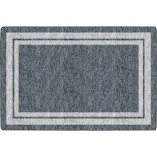 Flagship Carpets Double Light Tone Border Gray Rug