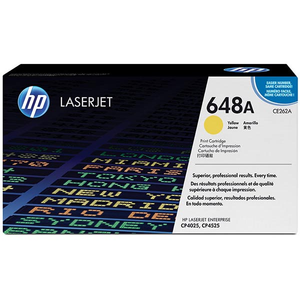 HP CE262A (HP 648A) Yellow OEM Laser Toner Cartridge