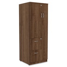 Lorell Essentials Srs Walnut Tall Storage Cabinet