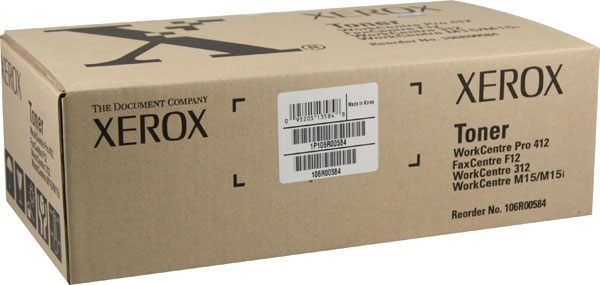 Xerox 106R00584 (106R584) Black OEM Toner Cartridge