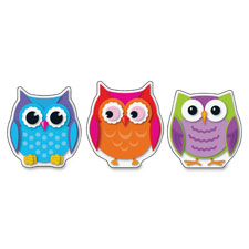 Carson Colorful Owls Cut-Outs