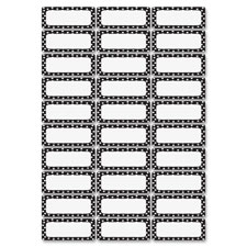 Ashley Prod. Dry Erase B/W Dots Nameplate Magnets
