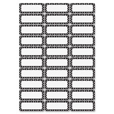 Ashley Prod. Dry Erase B/W Dots Nameplate Magnets