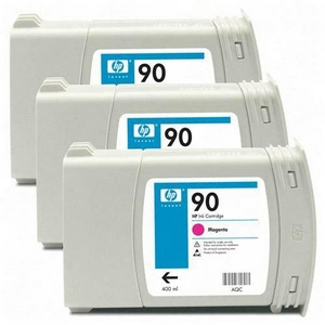 HP C5084A (HP 90) Magenta OEM Ink Cartridge (3 pk)