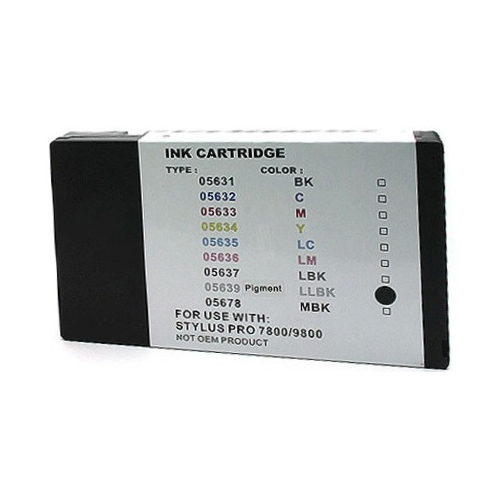 Premium Quality Light Black Pigment Inkjet Cartridge compatible with Epson T563900