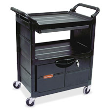 Rubbermaid Comm. Lockable Storage Utility Cart