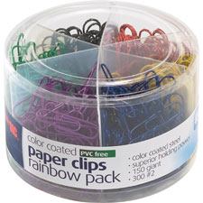 Officemate Coated Paper Clips Tub