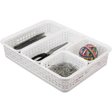 Advantus Plastic Weave Bin Set