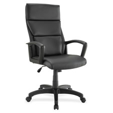 Lorell Euro Design Leather Exec High-back Chair