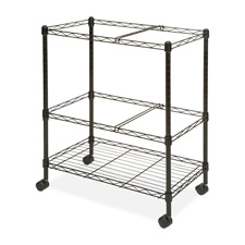 Lorell Two-Tier Mobile Wire File Cart