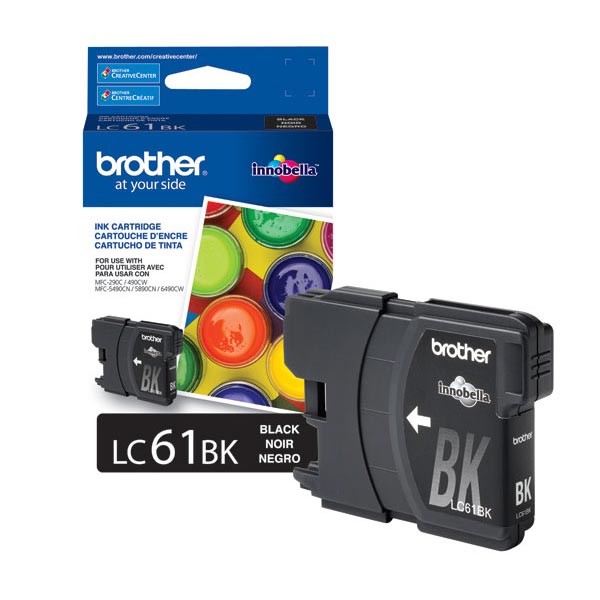 Brother LC-61BK Black OEM Inkjet Cartridge