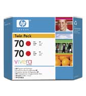 HP CB347A (HP 70) Red OEM Ink Cartridge (twin pk)