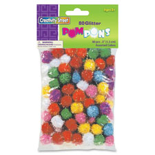 Chenille Kraft 1/2" Glitter PomPons