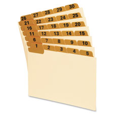 Oxford 1-31 Laminated Tab Manila Card Guides