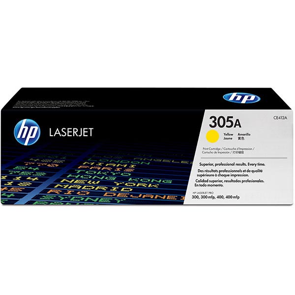 HP CE412AG (HP 305A) Yellow OEM Toner Cartridge