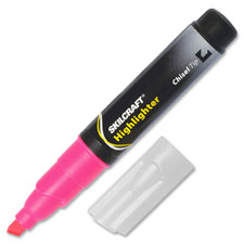 SKILCRAFT Large Fluorescent Chisel Tip Highlighter