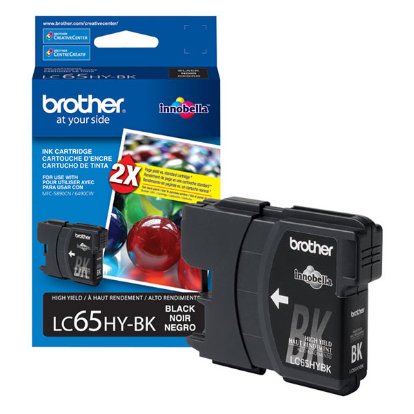 Brother LC-65HYBK Black OEM Inkjet Cartridge