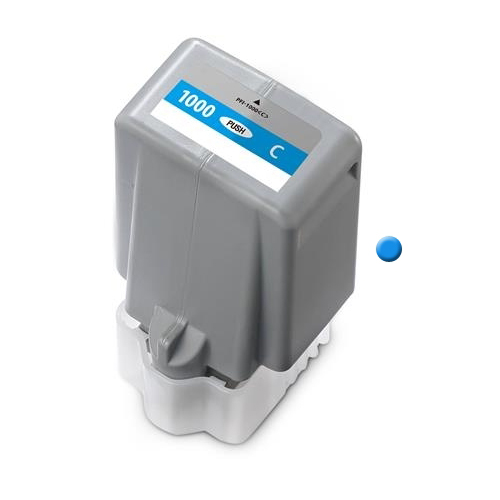 Premium Quality Cyan Pigment Ink Cartridge compatible with Canon PFI-1000C