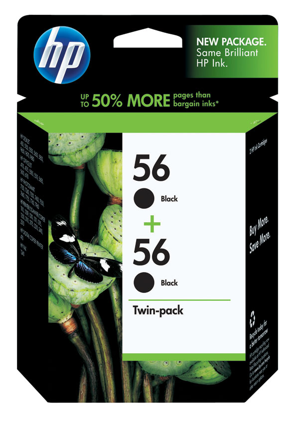 HP C9319FN (HP 56) Black OEM Print Cartridge (2 pk)