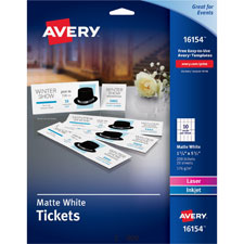 Avery Tear-Away Stubs Printable Tickets