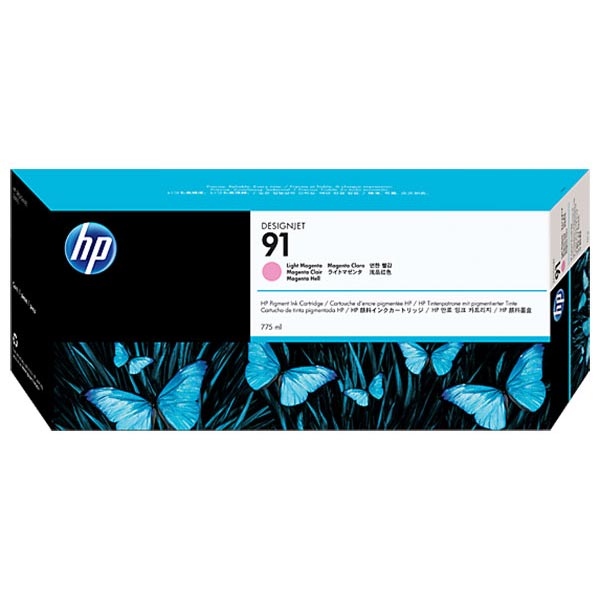 HP C9487A (HP 91) Light Magenta OEM Inkjet Cartridge (3 pk)