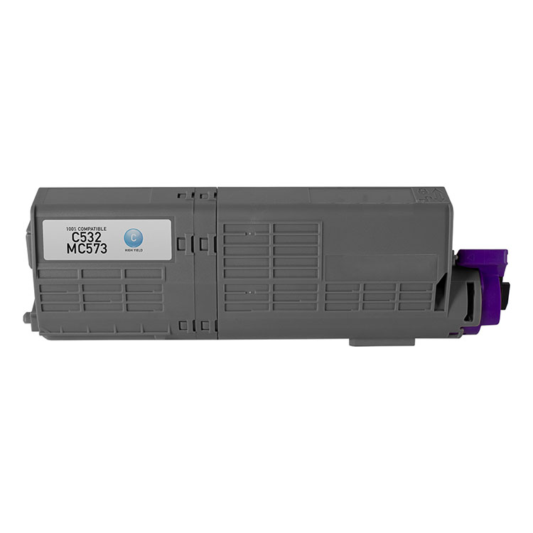 Premium Quality Cyan High Yield Toner Cartridge compatible with Okidata 46490603