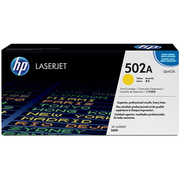 HP Q6472AG (HP 502A) Yellow OEM Colorsphere Smart Print Cartridge (105/Pallet)