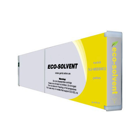 Premium Quality Yellow Eco-Ultra Ink compatible with Mutoh VJ-MSINK3 YE-440