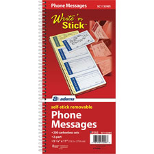 Adams Write 'n Stick Phone Message Book