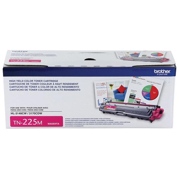 Brother TN-225M Magenta OEM Toner Cartridge