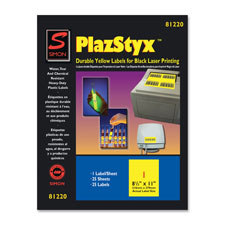 SJ Paper PlazStyx Durable Laser Printing Labels
