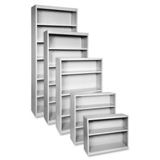 Lorell Fortress Series Light Gray Steel Bookcase