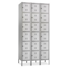 Safco Six-tier Two-tone 3 Column Lockers w/ Legs