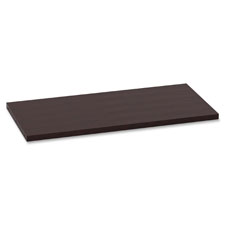 Lorell Prominence Table Espresso Modesty Panel
