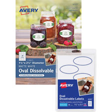 Avery Oval Dissolvable Labels